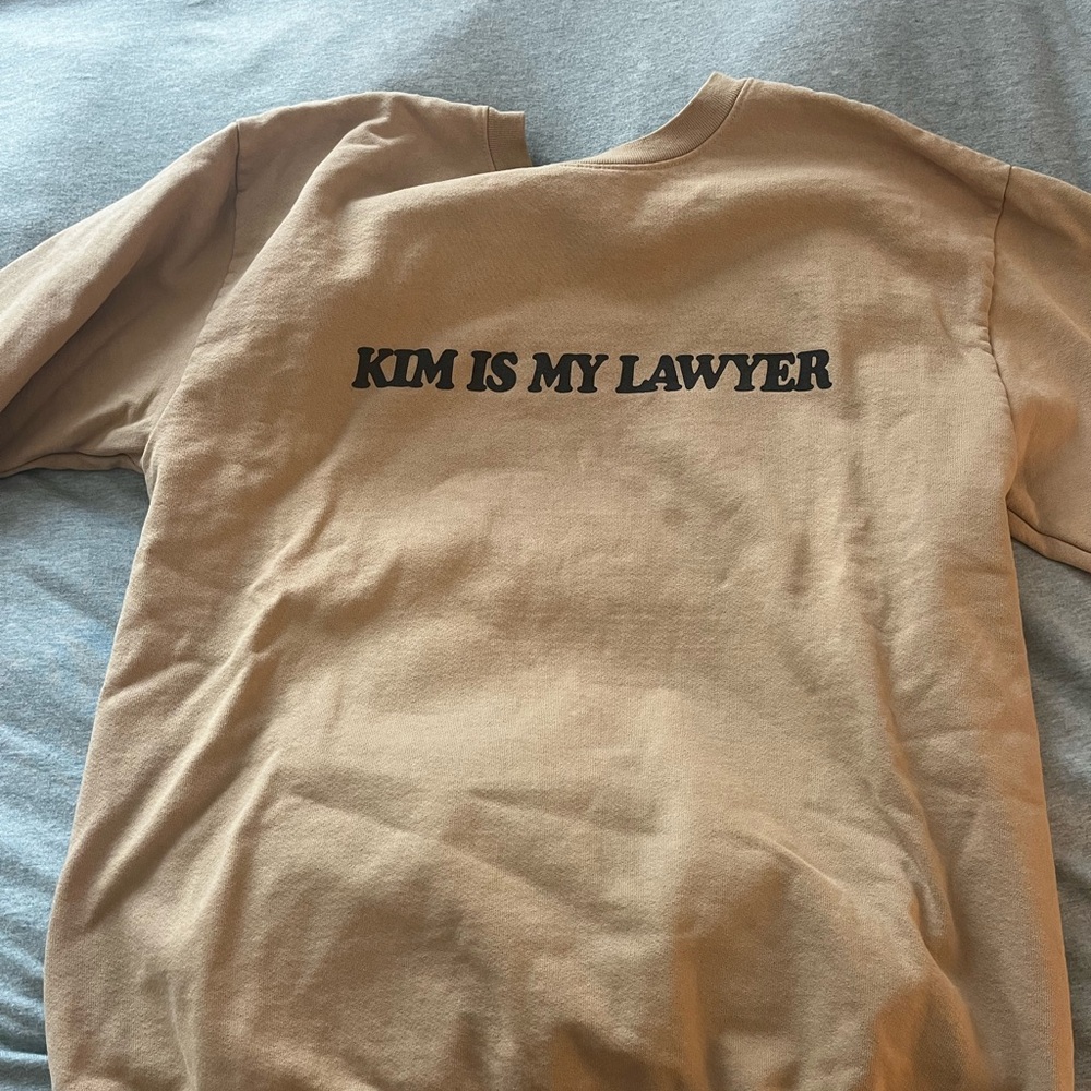 TALENTLESS Tan Sweatshirt with White Text